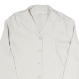 MAX MARA Womens Cream Jacket M Polyester Blend Plain Button Closure Classic Fit