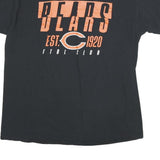 NFL Mens Black Chicago Bears Graphic T-Shirt L Short Sleeve Crew Neck Cotton