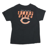 NFL Mens Black Chicago Bears Graphic T-Shirt L Short Sleeve Crew Neck Cotton