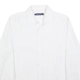 BEN SHERMAN Mens White & Black Shirt S Long Sleeve Cotton Blend Smart Casual