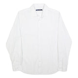 BEN SHERMAN Mens White & Black Shirt S Long Sleeve Cotton Blend Smart Casual