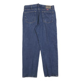 WRANGLER Mens Relaxed Blue Denim Medium Jeans W36 L30 Casual Comfortable Zip