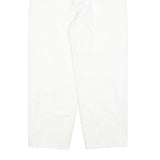 DE LUMINE Womens White Regular Fit Straight Cotton Blend Jeans W26 L26 Zip