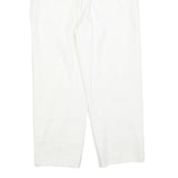 DE LUMINE Womens White Regular Fit Straight Cotton Blend Jeans W26 L26 Zip