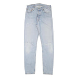LEVI'S 501 Womens Jeans Blue Regular Straight Denim Light W29 L30 Distressed
