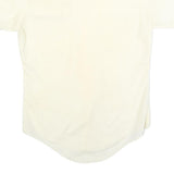 SEARS Mens Cream Short Sleeve Shirt Polyester Blend M Casual Utility Button Down