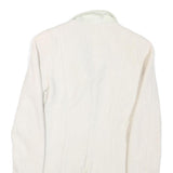 STILE BENETTON Womens White Jacket S Cotton Blend Button Closure Plain Classic