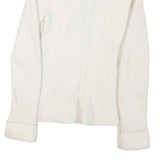 STILE BENETTON Womens White Jacket S Cotton Blend Button Closure Plain Classic