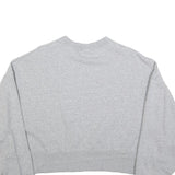 NIKE Womens Grey Crew Neck M Cotton Blend Cropped Sweatshirt