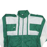 PUMA Mens Green & White Team Logo Track Jacket XL Nylon Sportswear Zip