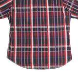 WRANGLER Mens Red Black & Purple Check Shirt XL Cotton Casual Western Style