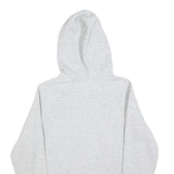 CHAMPION Mens Grey Pullover Hoodie S Cotton Blend Logo Sweatshirt Casual