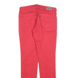 LEVI'S 524 Womens Jeans Red Slim Skinny Denim W29 L32 Studded Detail Zip