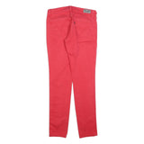 LEVI'S 524 Womens Jeans Red Slim Skinny Denim W29 L32 Studded Detail Zip