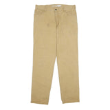 CARHARTT Mens Cotton Blend Beige Relaxed Straight Trousers W36 L34 Workwear Zip
