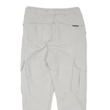 ZARA Mens Polyester Blend Light Grey Relaxed Cargo Jogger Trousers W30 L27