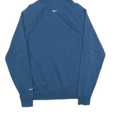 NIKE Mens Blue Hoodie S Cotton Blend Pullover Sports Casual