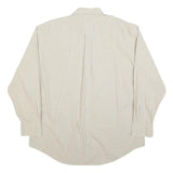 NAUTICA Mens Beige & Brown Check Shirt XL Button Down Cotton Blend Long Sleeve