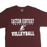 CHAMPION Mens Maroon Eastern Kentucky University Volleyball T-Shirt M Short