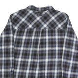 BUCK CAMP Mens Blue Black & White Checked Long Sleeve Shirt L Casual Cotton