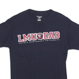 CHAMPION Mens Black LMU Dad Graphic T-Shirt M Short Sleeve Crew Neck Cotton