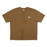 CARHARTT Mens Brown Pocket T-Shirt L Short Sleeve Crew Neck Cotton Blend Classic