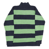 LAUREN RALPH LAUREN Mens Navy & Green Striped Pattern Cotton Pullover Jumper M