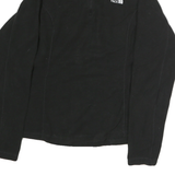 THE NORTH FACE Womens Black Plain Zip Pullover Basic Knit Jumper M Outdoor