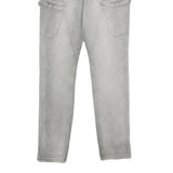 NILE ATELIER Womens Cotton Blend Grey Regular Fit Cargo Trousers W32 L32 Utility