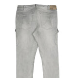 NILE ATELIER Womens Cotton Blend Grey Regular Fit Cargo Trousers W32 L32 Utility