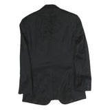 Mens Black Classic Cotton Blazer Jacket M Button Closure Plain Formal
