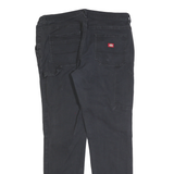 DICKIES Womens Slim Black Jeans Cotton Blend Zip W34 L30 Classic Slim Fit