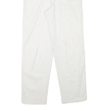 LA STRADA Womens White Regular Fit Straight Trousers W28 L29 Polyester Blend Zip