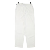 LA STRADA Womens White Regular Fit Straight Trousers W28 L29 Polyester Blend Zip