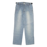 RAONI Mens Jeans Blue Regular Straight Denim Medium W30 L30 Casual Cotton Blend