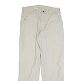 CARHARTT Mens Relaxed Beige Cotton Blend Trousers W34 L31 Utility Casual