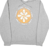 RUSSELL ATHLETIC Mens Grey AWG24 Logo Pullover Hoodie L Casual Cotton Sweatshirt