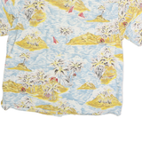 THE TERRITORY AHEAD Mens Blue & Yellow Hawaiian Shirt XL Cotton Beach Style