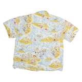 THE TERRITORY AHEAD Mens Blue & Yellow Hawaiian Shirt XL Cotton Beach Style