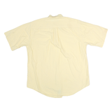 NAUTICA Mens Yellow & Cream Cotton Short Sleeve Shirt M Casual Summer Style