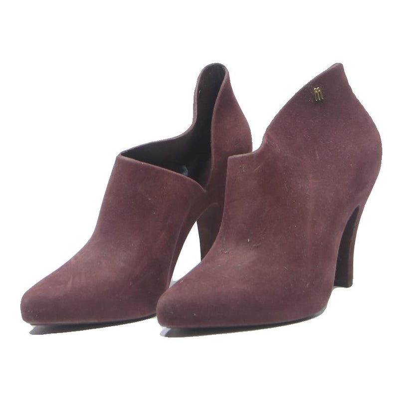 MELISSA Womens Burgundy Ankle High Heels Synthetic UK 5 Elegant Fashion