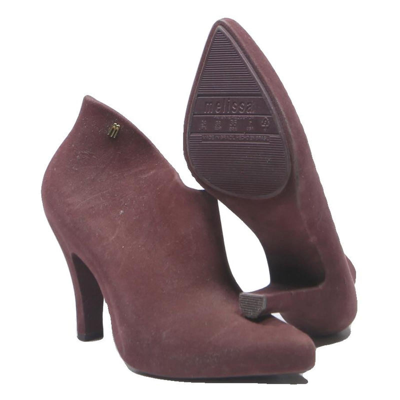 MELISSA Womens Burgundy Ankle High Heels Synthetic UK 5 Elegant Fashion