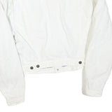 LIBERTY X LEVI'S Womens White Denim Jacket XL Cotton Blend Button Closure Plain