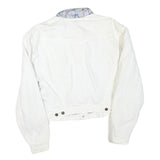 LIBERTY X LEVI'S Womens White Denim Jacket XL Cotton Blend Button Closure Plain