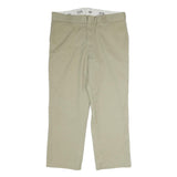 DICKIES Mens Beige Regular Fit Straight Leg Trousers W38 L29 Classic Workwear