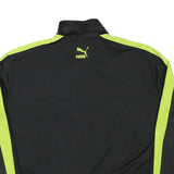 PUMA Womens Black & Green Sweatshirt Pullover L Half Zip Sports Activewear
