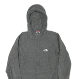 THE NORTH FACE Womens Grey Hooded Zip Jacket M Polyester Blend Plain Outdoor