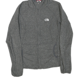 THE NORTH FACE Womens Grey Hooded Zip Jacket M Polyester Blend Plain Outdoor