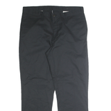 DICKIES Mens Cotton Blend Black Regular Fit Straight Leg Trousers W38 L32