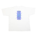 JOSTENS Mens White XL Graphic T-Shirt Short Sleeve Crew Neck Cotton Blend